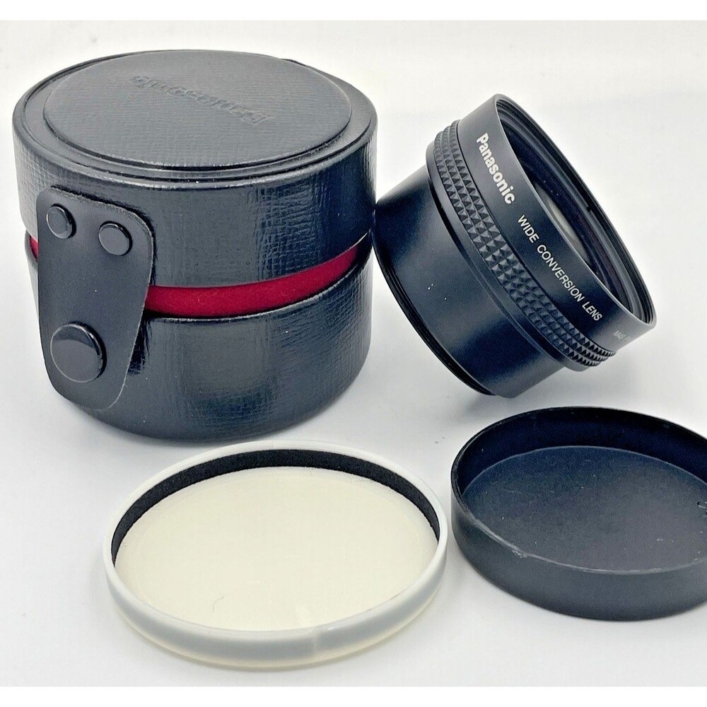 Panasonic Wide Conversion Lens M49 P=0.75mm with case-caps. (Near Mint) Japan